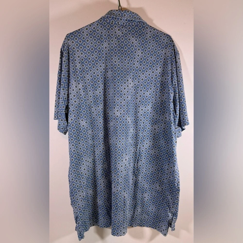 Polo Ralph Lauren Golf Shirt Men’s Size L Sky Blue Classic Diamond Print